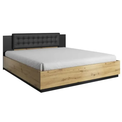 Bed 160 SIGMA oak artisan / black supermatt